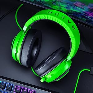 Amazon.co.jp: Razer Kraken Green ゲーミングヘッドセット アナログ