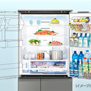 Amazon | シャープ 冷蔵庫 (幅60.0cm) 350L 両開き 3ドア シルバー系