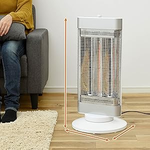 Amazon | [山善] 速暖 カーボンヒーター + 遠赤外線 シーズヒーター