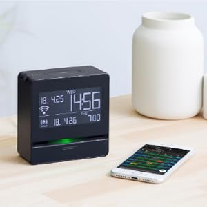 Amazon.co.jp: キングジム 時計 スマートアラーム リンクタイム 黒