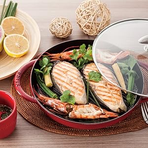 Amazon｜staub ストウブ 「 ピュアグリル ラウンド チェリー 26cm