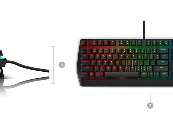 Amazon.com: Alienware USB Low-Profile RGB Gaming Keyboard AW410K