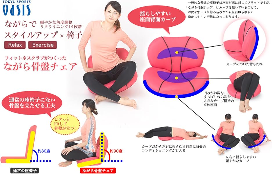 Amazon｜東急スポーツオアシス 腹筋器具 ながら骨盤チェア コアトレ 腰