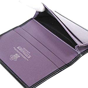Amazon | [エッティンガー] 名刺入れ(カードケース) ブラック/パープル