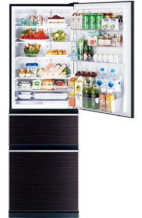 Amazon.co.jp: 三菱電機 365L 3ドア右開き冷蔵庫(グロッシーブラウン