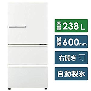 Amazon.co.jp: アクア 238L 3ドア冷蔵庫（アンティークホワイト）【右