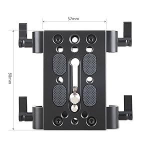 Amazon | SmallRig ベースプレート 15mmロッドクランプ付き 三脚