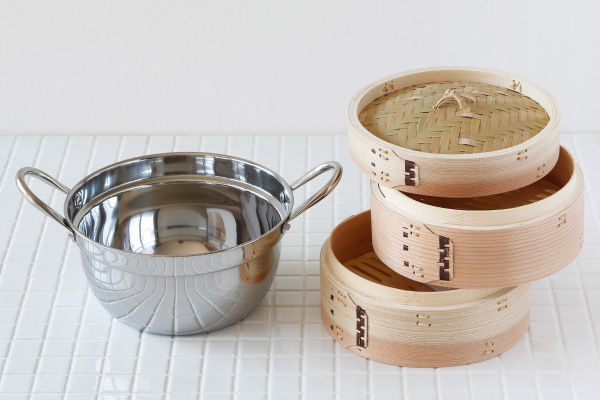 Amazon｜【かごや】杉 中華蒸篭(セイロ・せいろ・蒸し器)18cm