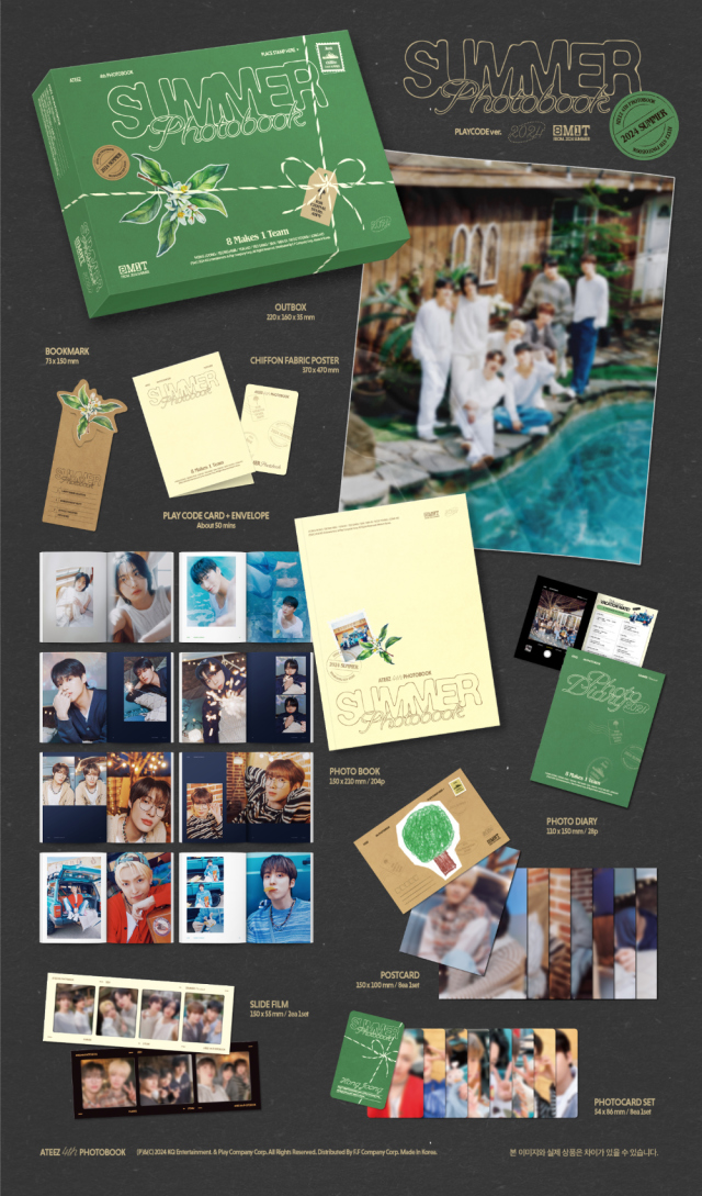 ATEEZ 2024 SUMMER PHOTOBOOK PLAYCODE - KQ SHOP