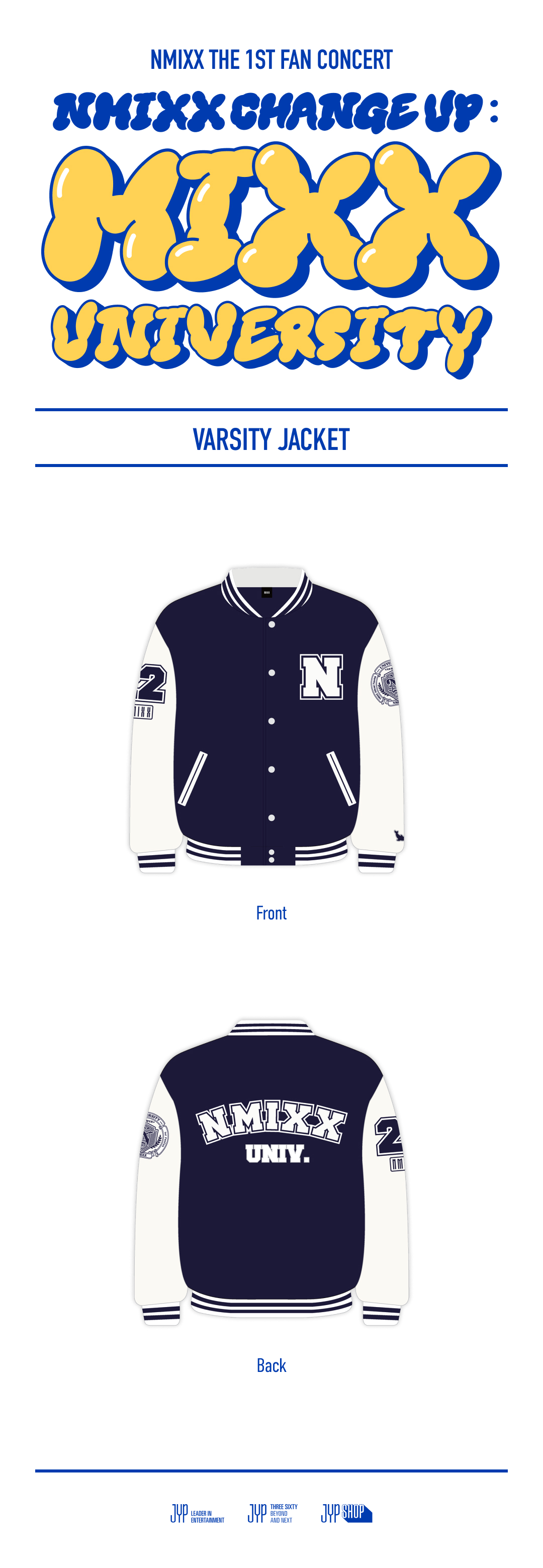 NMIXX VARSITY JACKET - MIXX UNIVERSITY | JYP SHOP