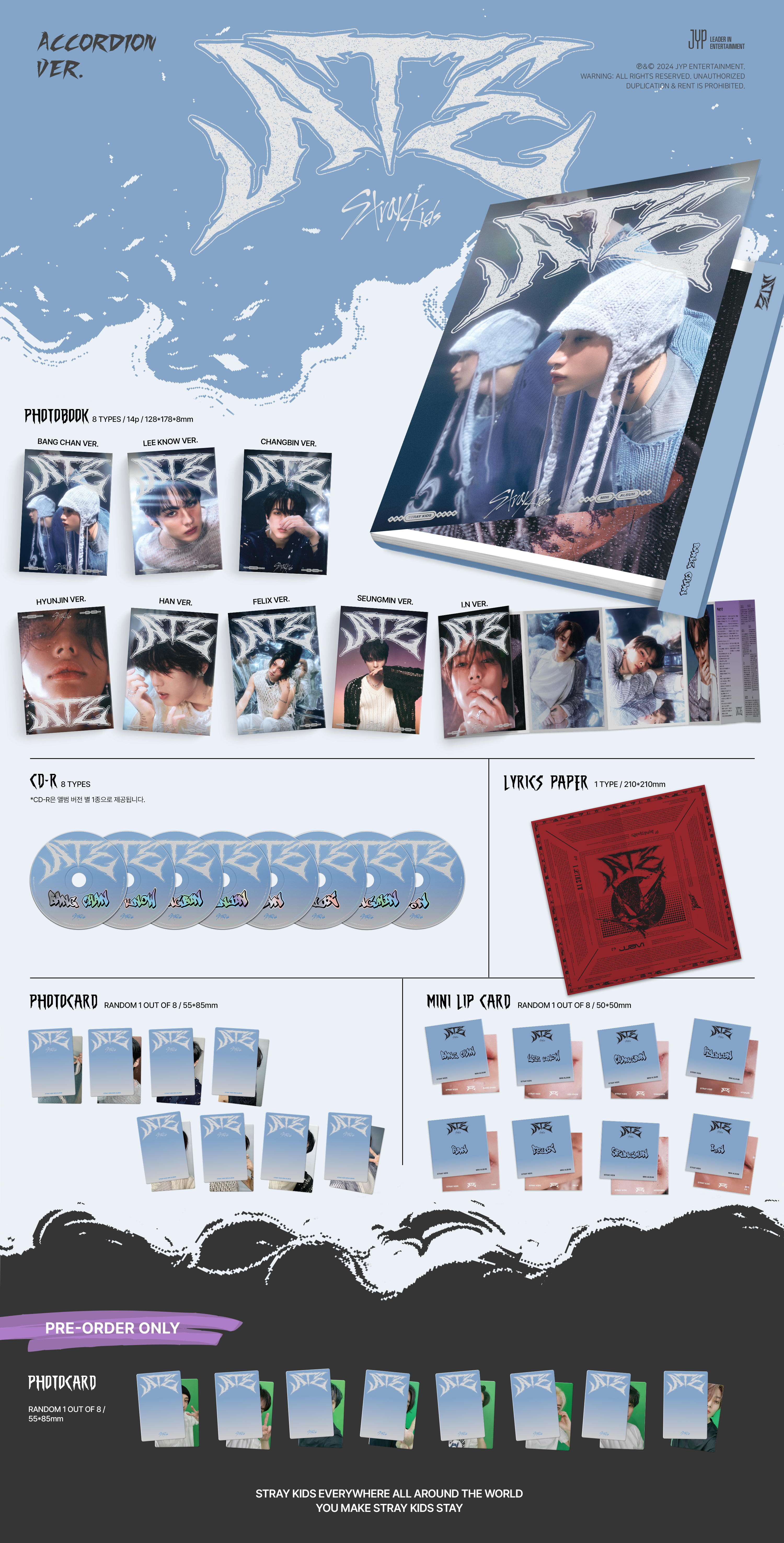 Stray Kids Mini Album ATE (Accordion Ver.) | JYP SHOP