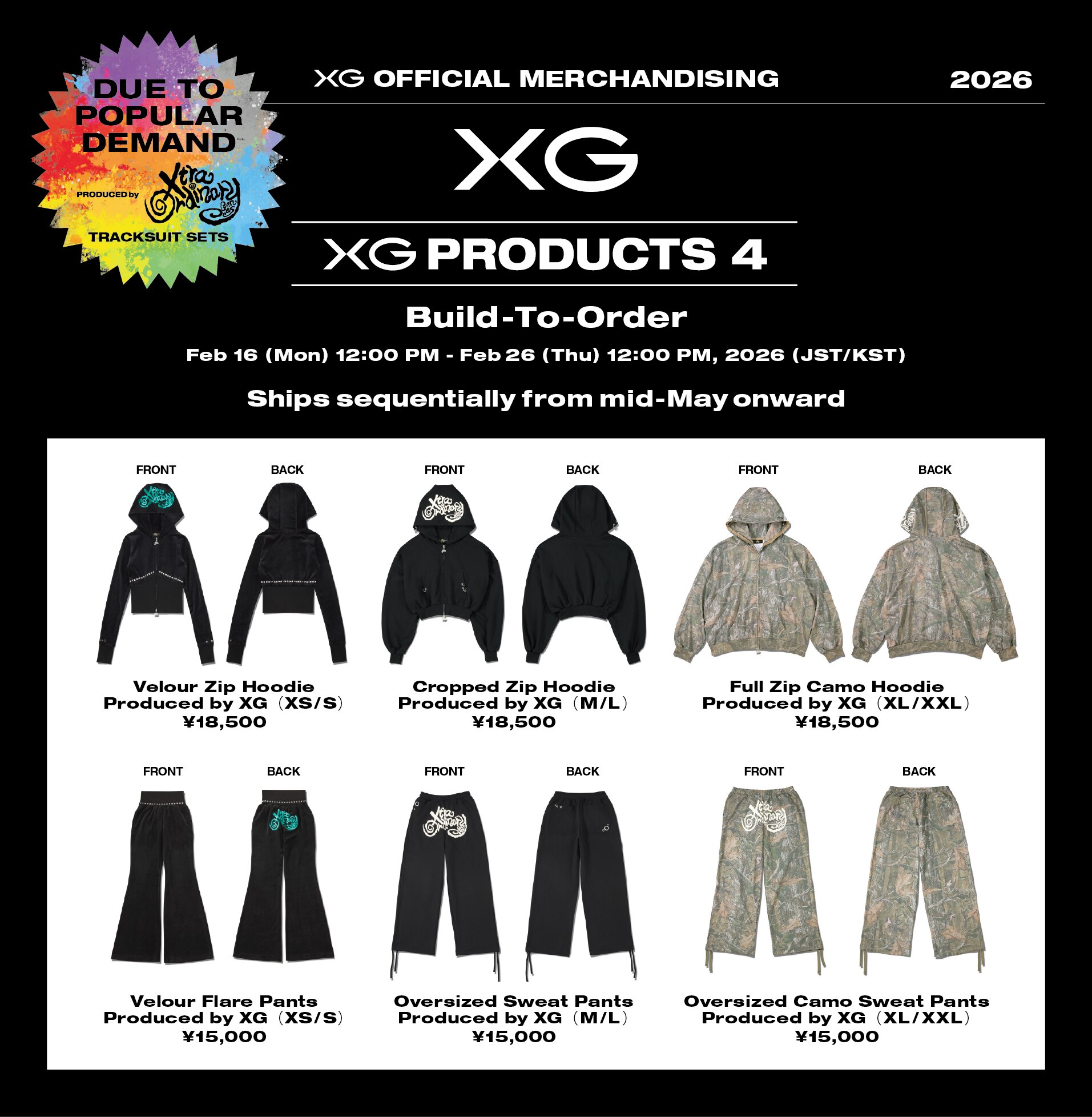 Build-To-Order】XG WORLD TOUR: THE CORE MERCHANDISE Information