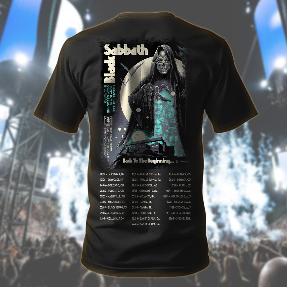 Black Sabbath T-Shirt Back to the Beginning World Tour 2025 Shirt