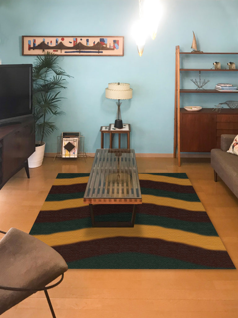 60-70's ヴィンテージ シャギーラグ ミッドセンチュリー モダン 60