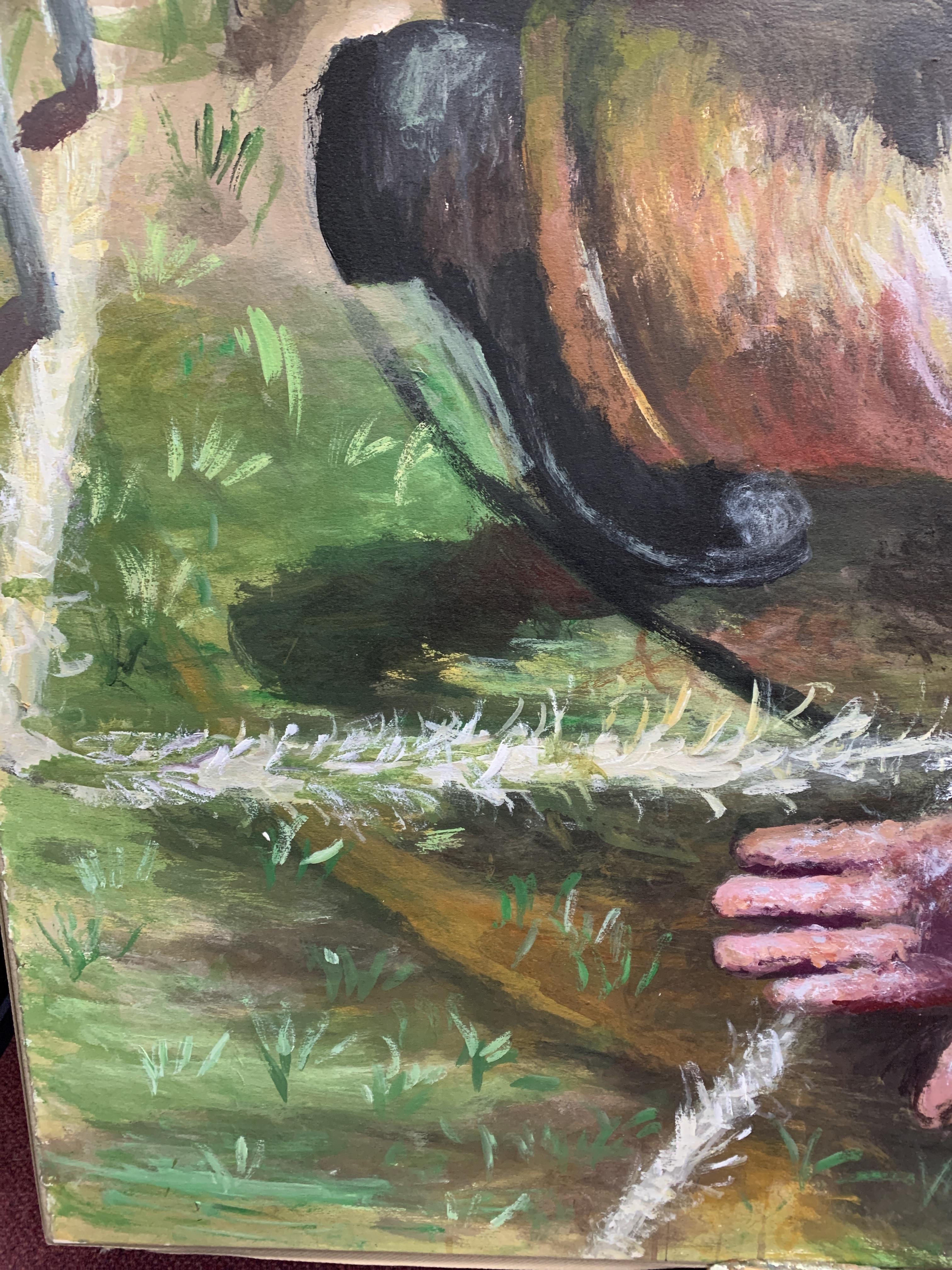 Lot 104 - AN UNTITLED OIL BY STEVEN CAMPBELL