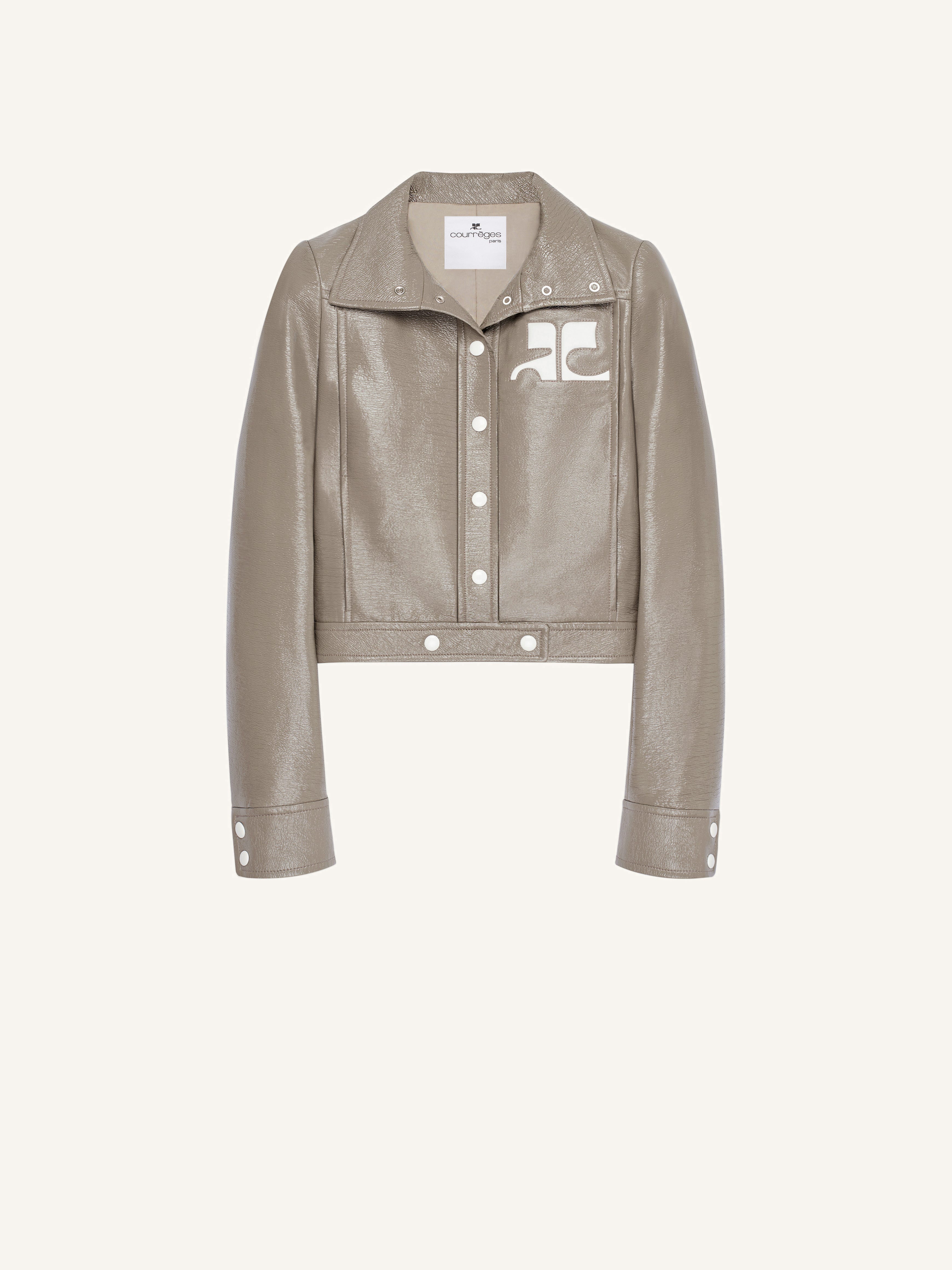 ZIPPED VINYL JACKET - courrèges