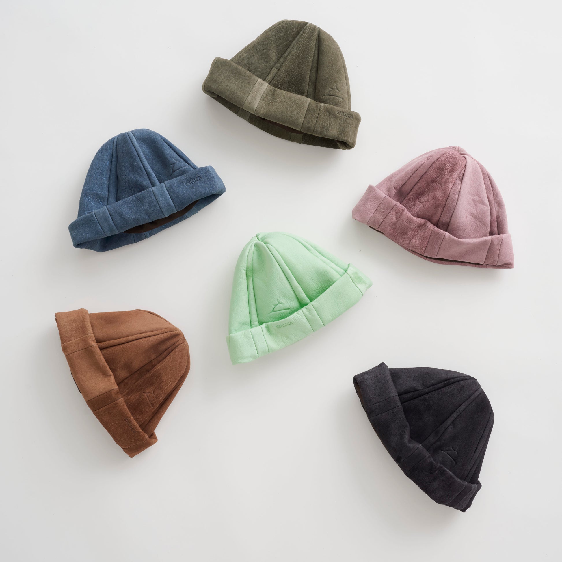 ENISICA ツムシカ 帽子 ワッチキャップ ジビエ鹿革 レザーキャップ