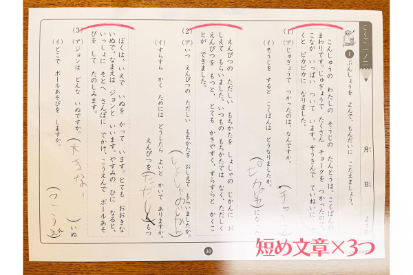 七田式小学生プリント1年生｜思考力国語の内容をブログで口コミ -