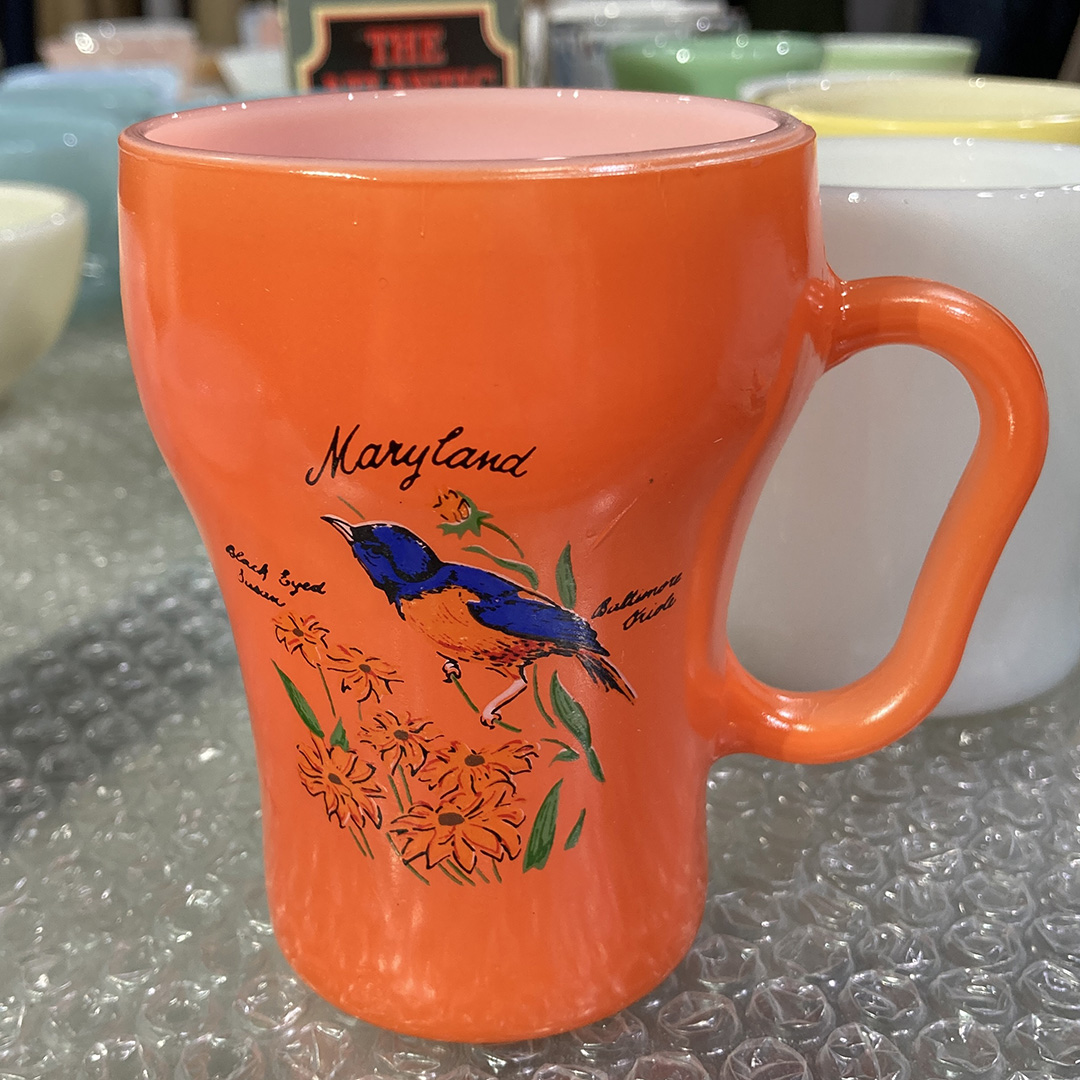 ソーダマグ オレンジ メリーランド州（青い鳥）1960年代～1976年頃製造