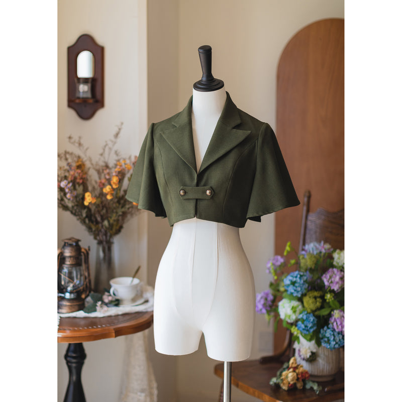 英国のお嬢様のボレロジャケット（モスグリーン） – ManusMachina