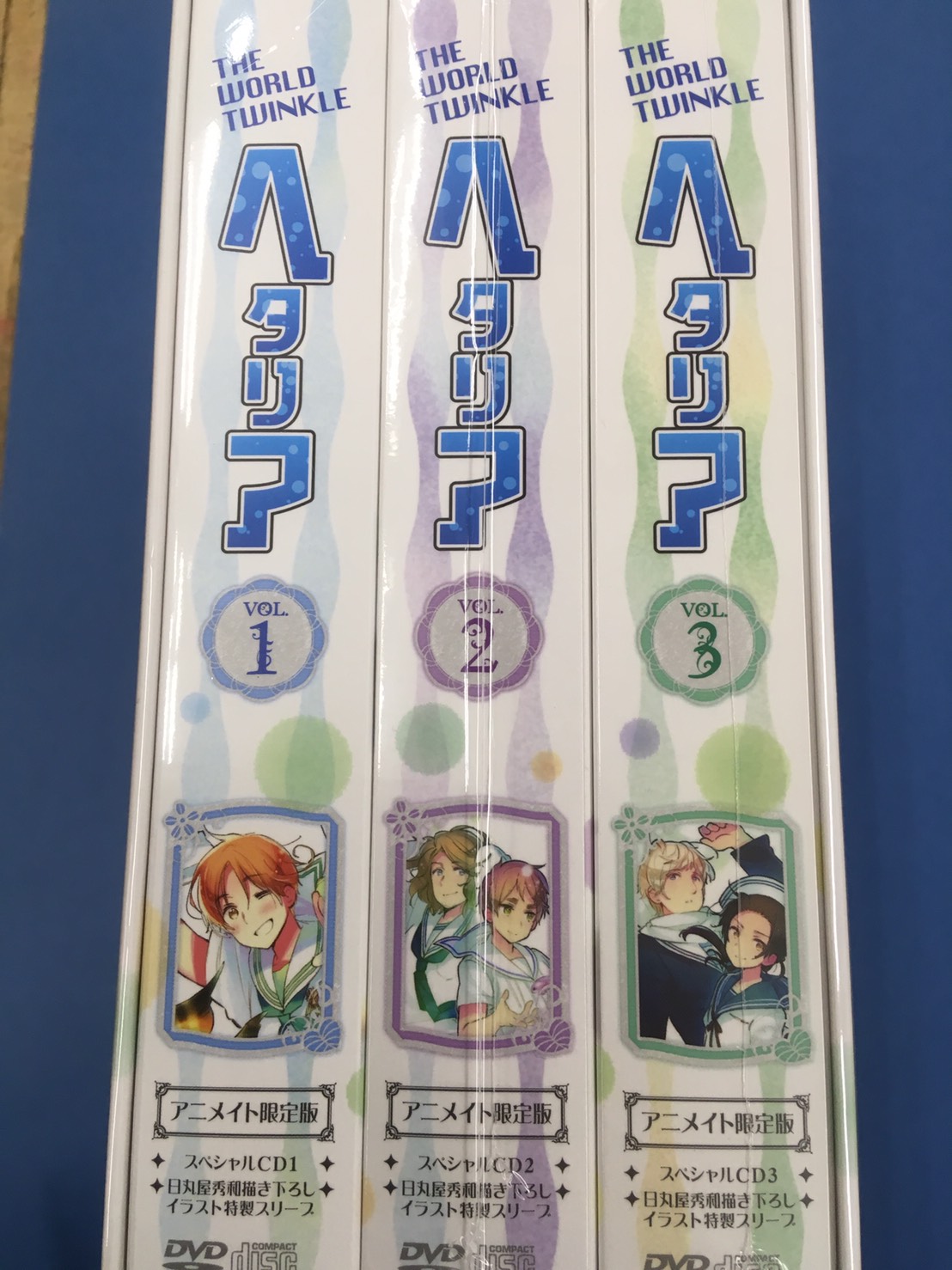 CD/DVD】4/24□品出し情報です！◇ヘタリアアニメイト限定版1〜3DVDBOX