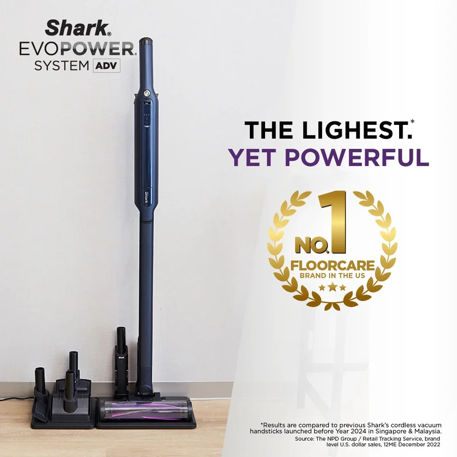 GET: Shark EvoPower System Adv Wireless Vacuum (Premium) l Mang Kosme
