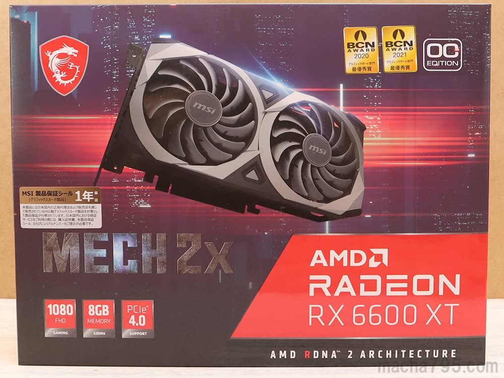 レビュー！MSI Radeon RX 6600 XT MECH 2X 8G OC の性能をチェック
