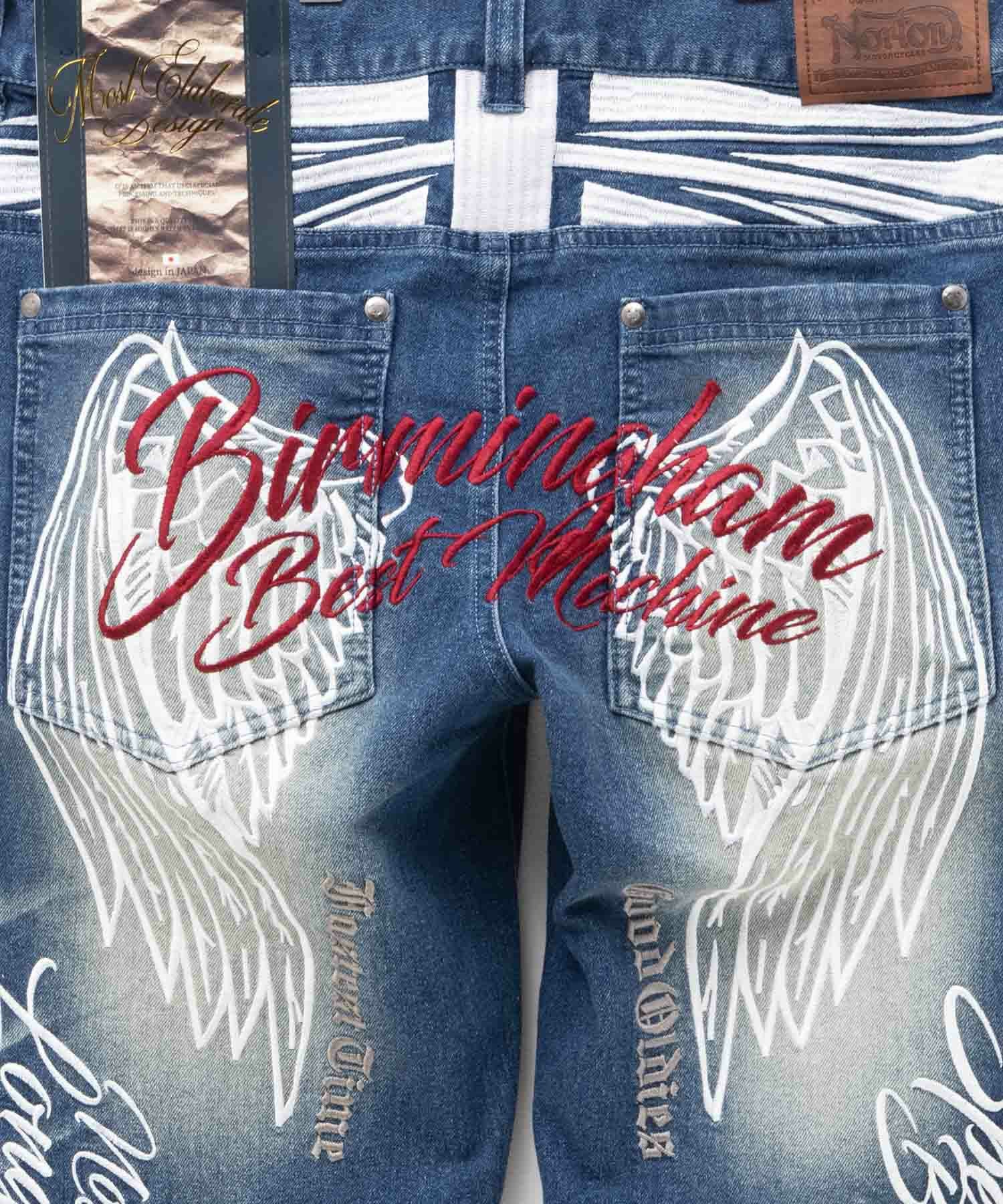 Norton ウイングMAX刺繍ストレッチデニム メンズ