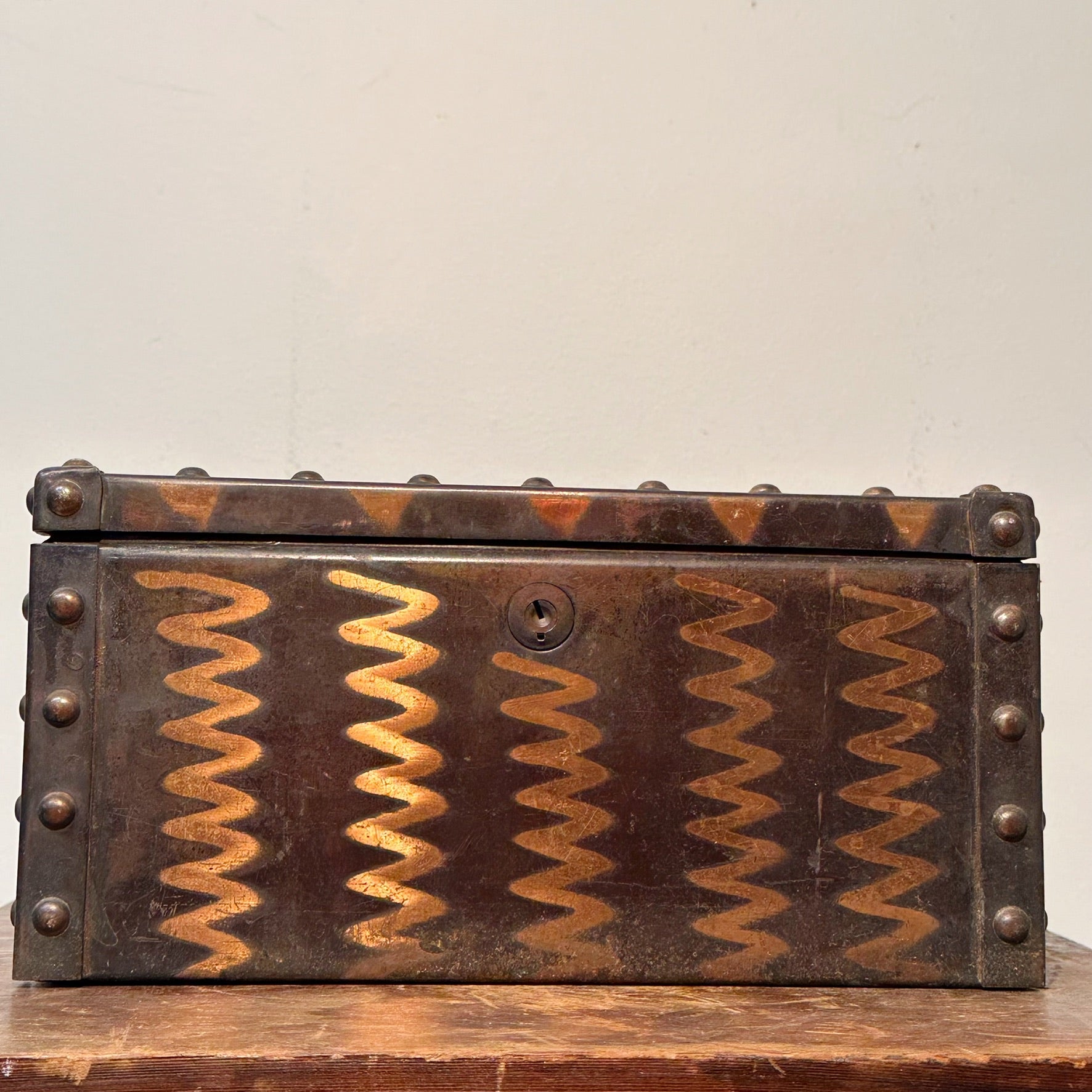 Reserved - Antique Japanned Copper Flash Strong Box | No Key – Mad
