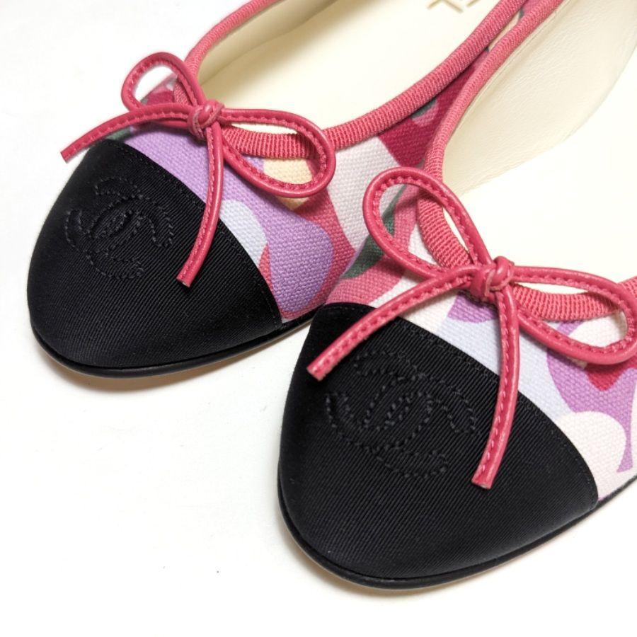未使用さん♥CHANELシャネル バレエシューズ 37.5C マルチカラー