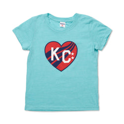 Charlie Hustle KC Current Heart Kids Tee – Made in KC
