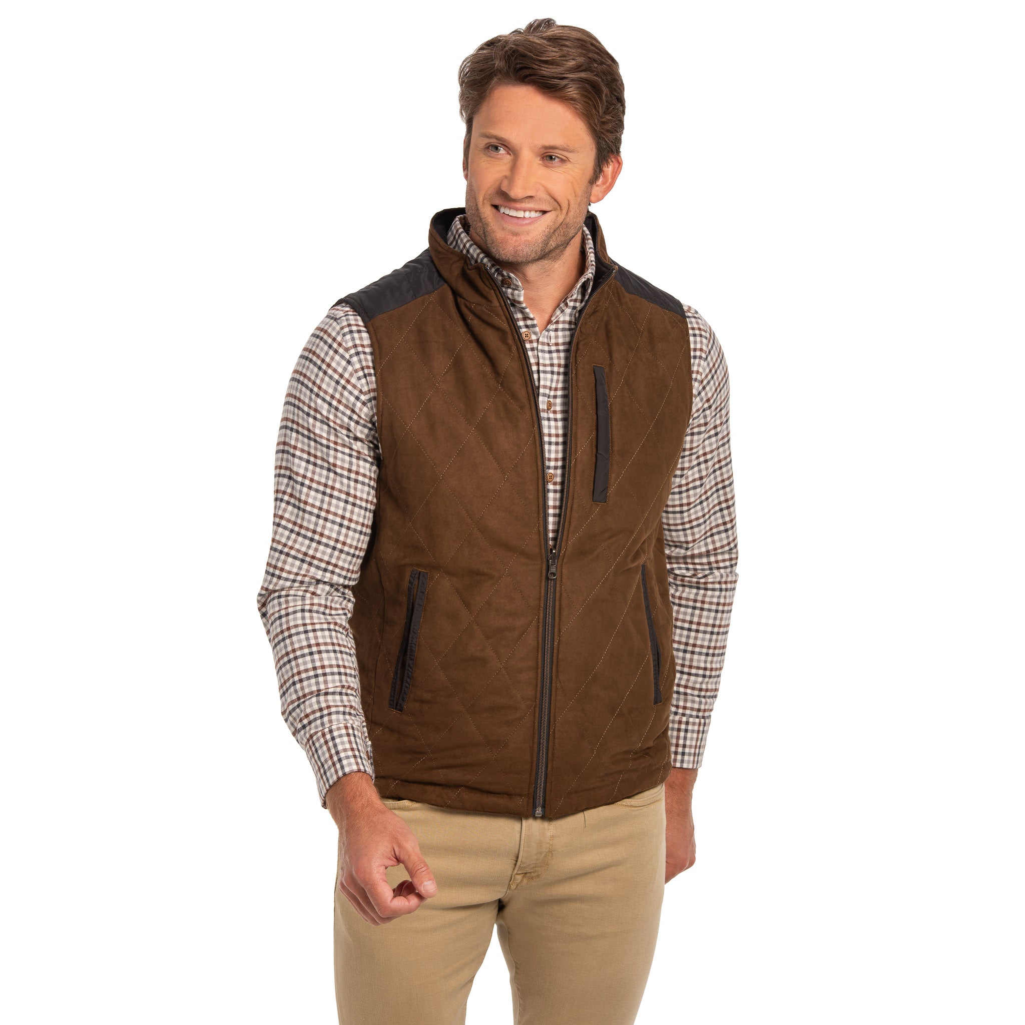 High Point Nylon & Microsuede Reversible Vest - Madison Creek