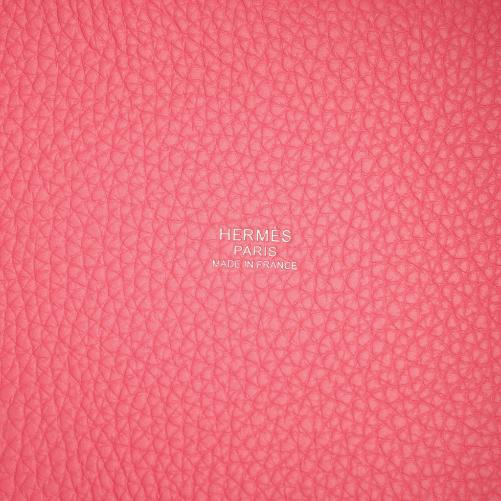 Hermes Picotin Lock 18 Rose Azalee Clemence Palladium Hardware