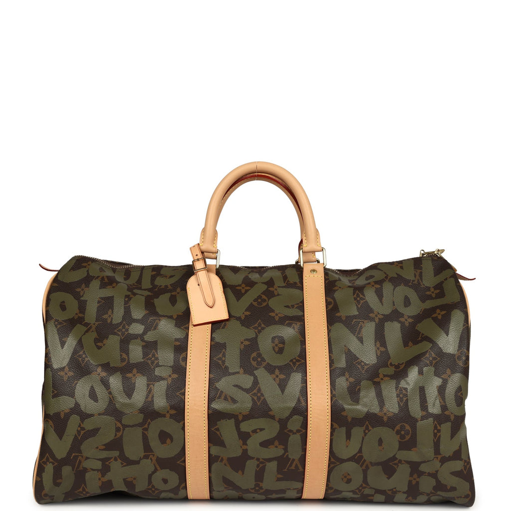 Vintage Louis Vuitton x Stephen Sprouse Keepall 50 Khaki Graffiti Gold