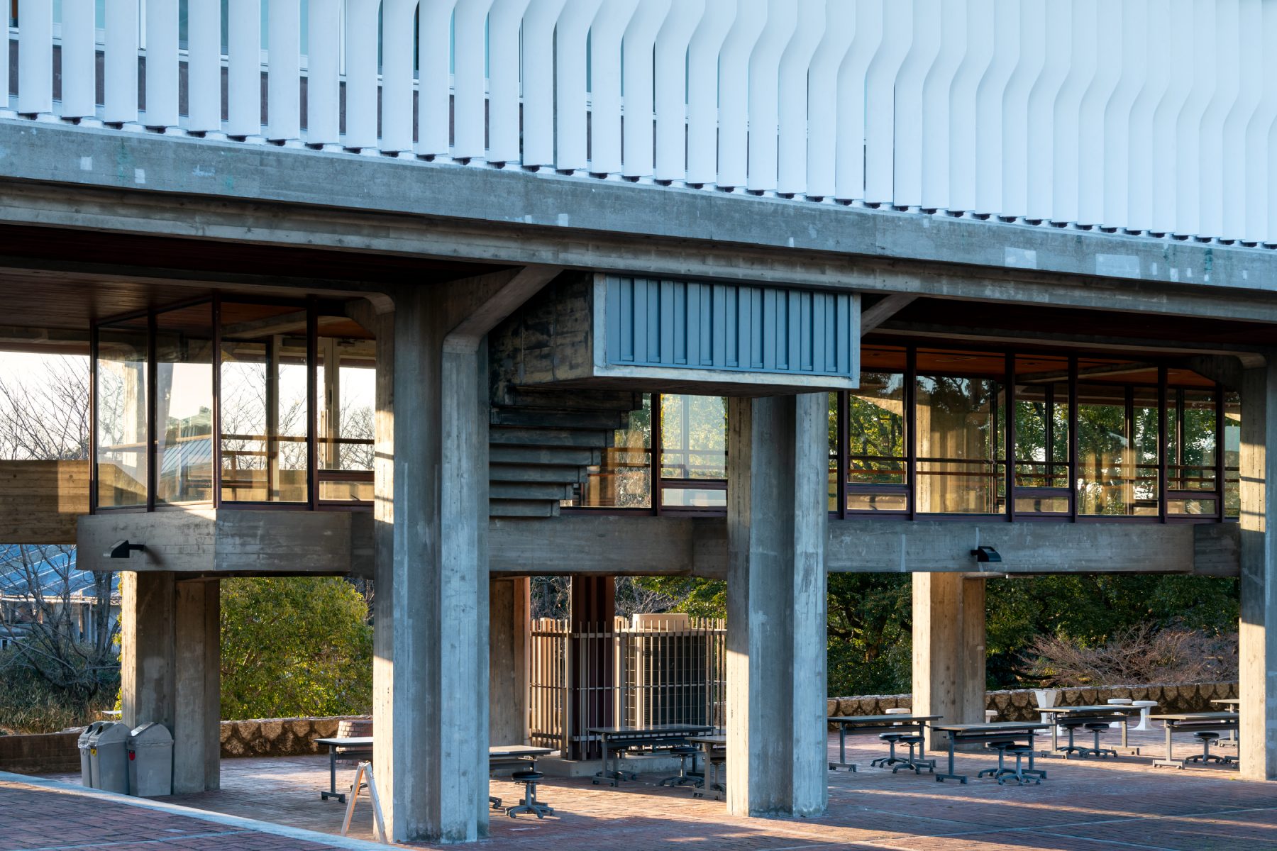 Windows of the Aichi University of the Artsby Junzo Yoshimura and