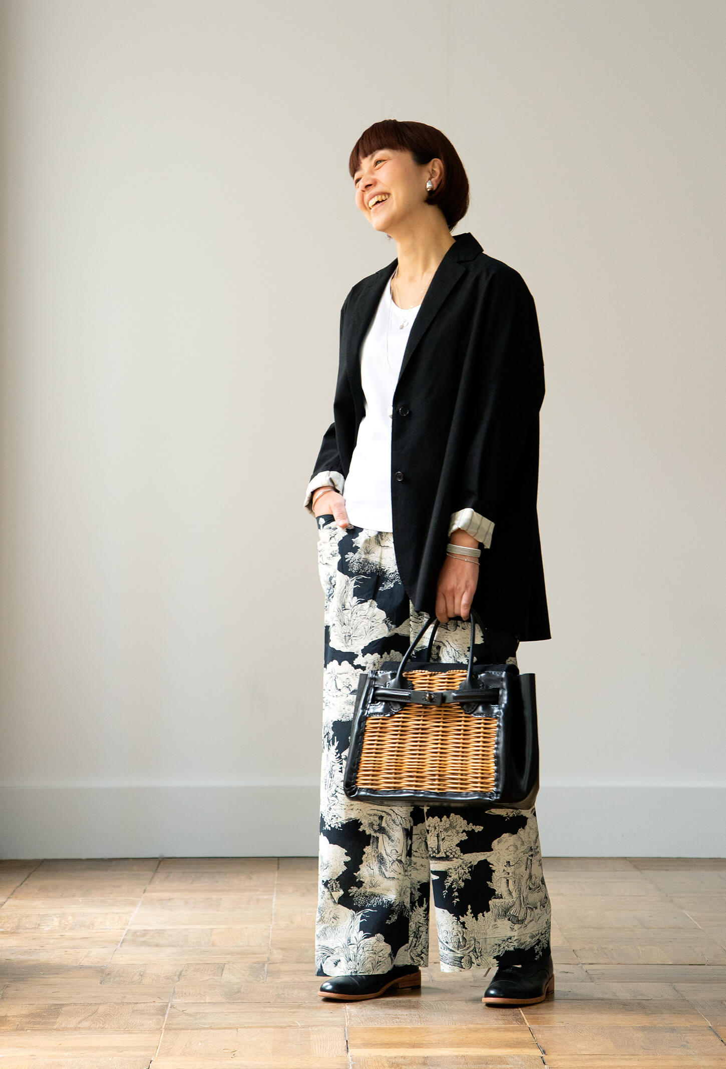 ebagos オイルショルダー・ベルトバッグトート型 BLACK（スタイリスト