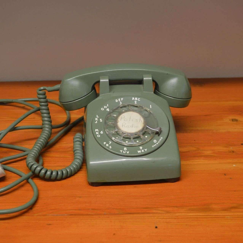 Vintage Western Electric Bell System green rotary dial phone