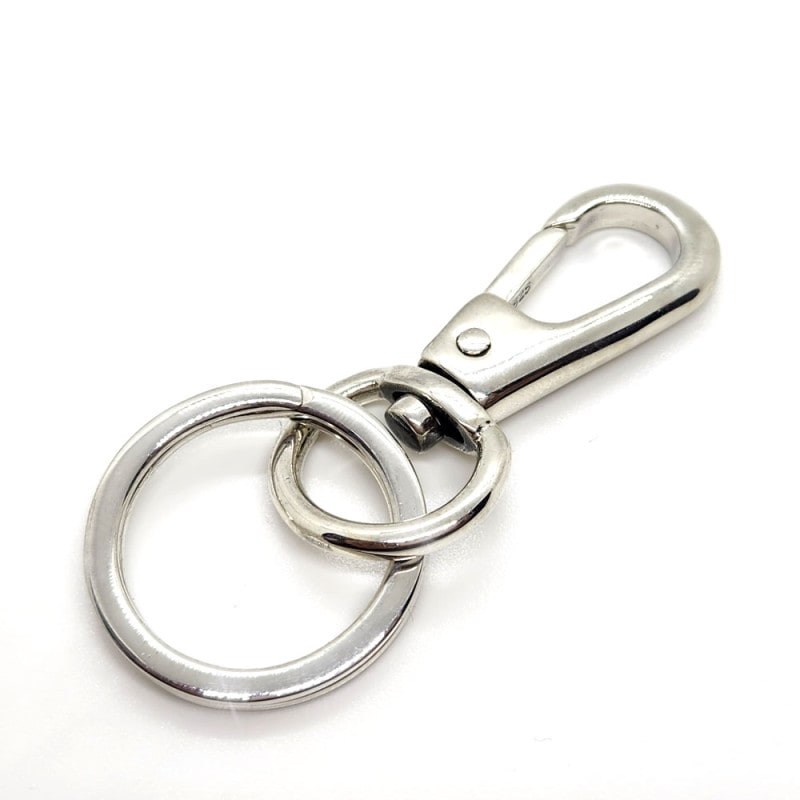 シンプルスタイル 55mm シルバー925 ナスカン カラビナ キーホルダー