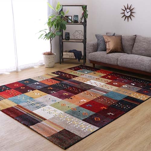 EC限定】モダン ウィルトン にぎやかで表情豊かなパッチワーク調