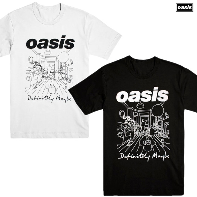 Oasis / オアシス - Definitely Maybe Line Drawing Tシャツ(2色展開