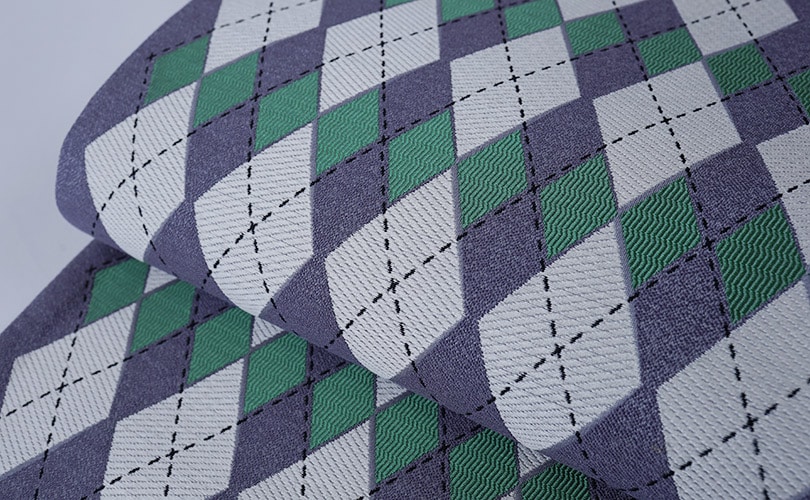 正絹袋帯 正絹袋帯 帯工房やない パープル アーガイル | 袋帯 | 京都