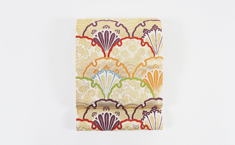 西陣織袋帯 正絹 （株）丸勇 ホワイト青海波 成人式 | 袋帯 | 京都西陣