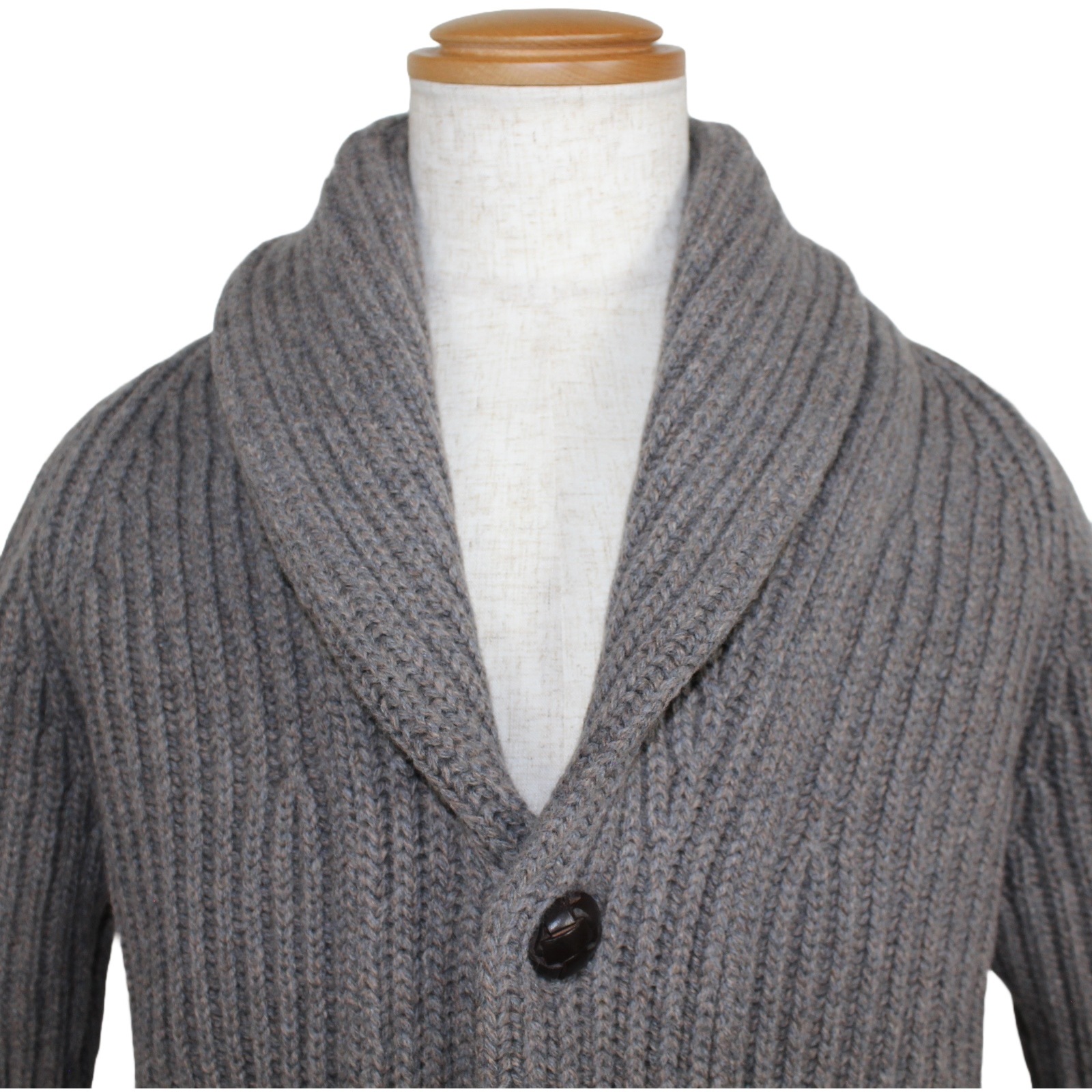 McGEORGE（マックジョージ） ショールカラーカーディガン グレージュ