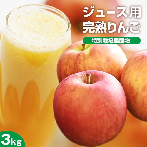 訳あり長野県産 樹上完熟りんご 3kg（除草剤不使用）【ピカイチ野菜くん】