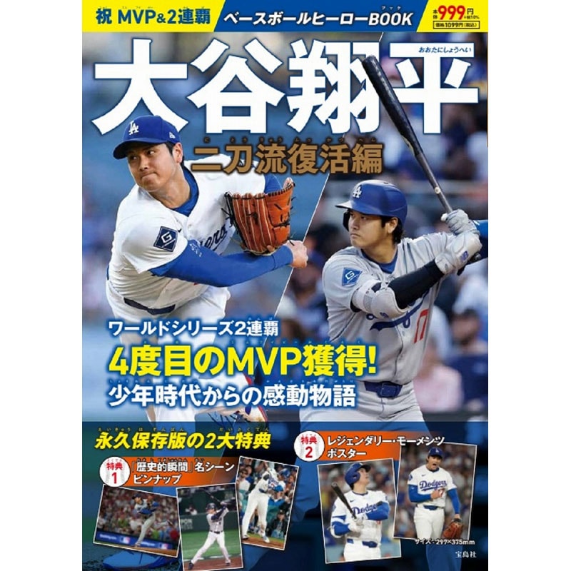 祝 MVP＆2連覇 大谷翔平ベースボールヒーローBOOK 二刀流復活編 | 商品