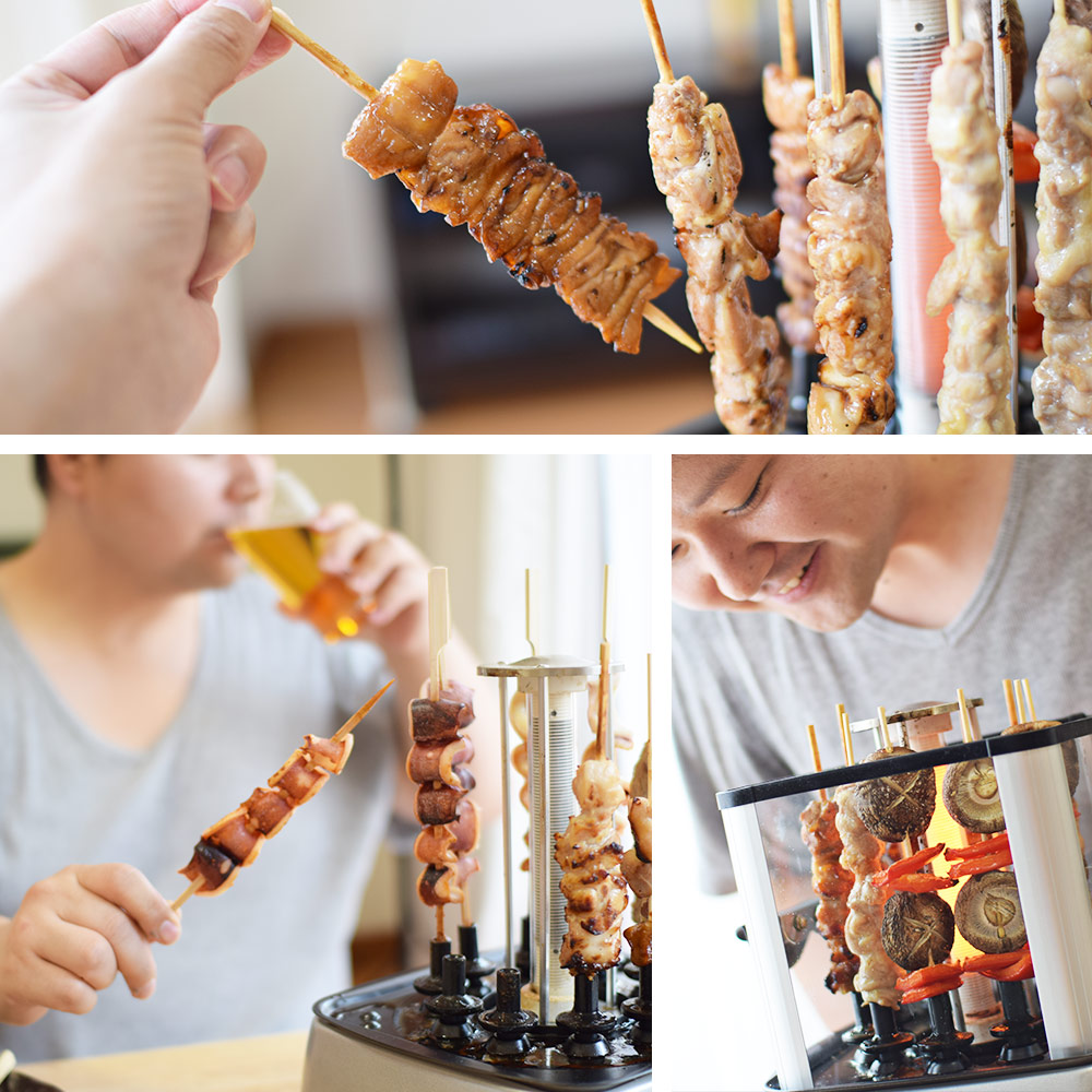 自動で回る卓上無煙焼き鳥器「自家製焼き鳥メーカー2」 | 【公式
