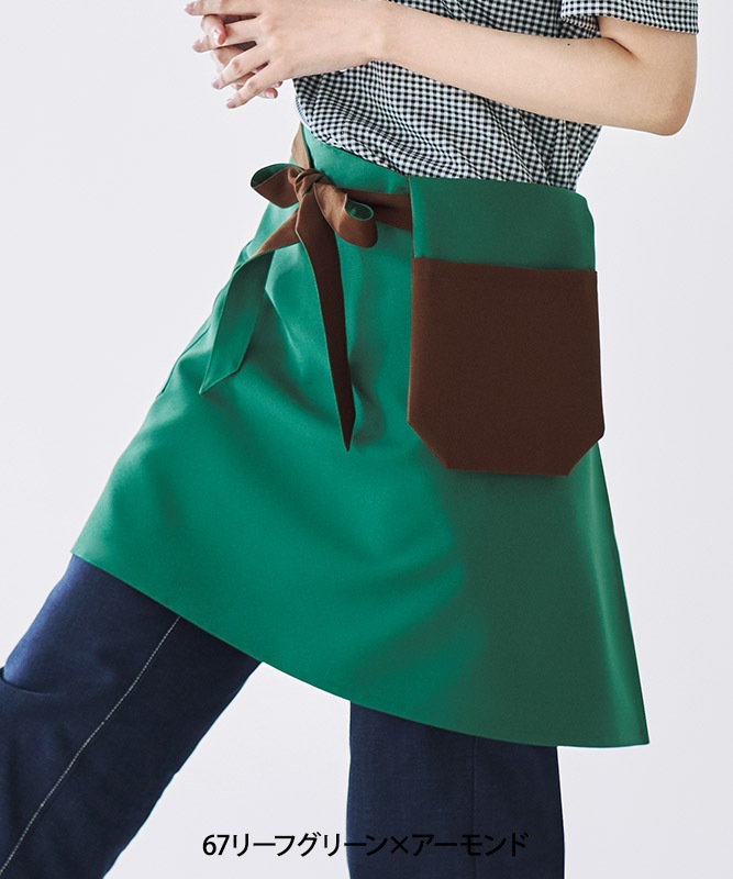 リバーシブルエプロン(腰下)[KAZEN製品] KZN492｜飲食店制服・フード