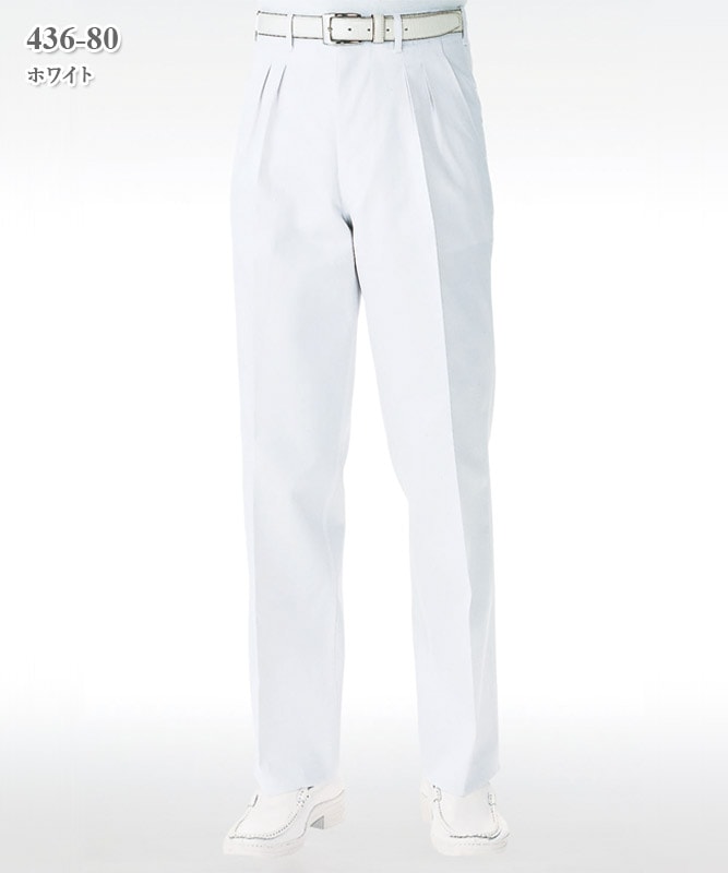 双糸ツイルメンズスラックス[KAZEN製品] 436-80｜THS-白衣通販・販売