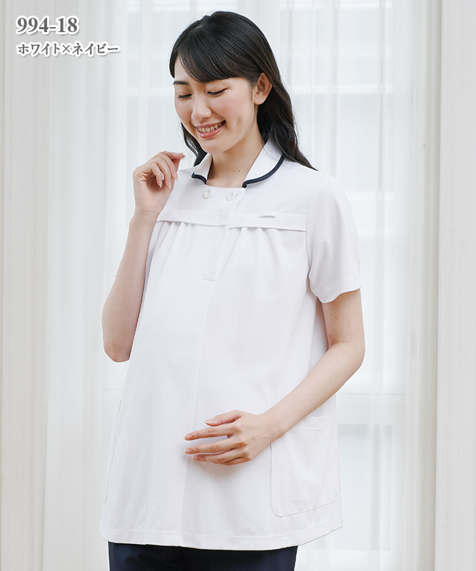 マタニティジャケット半袖[KAZEN製品] 994｜THS-白衣通販・販売