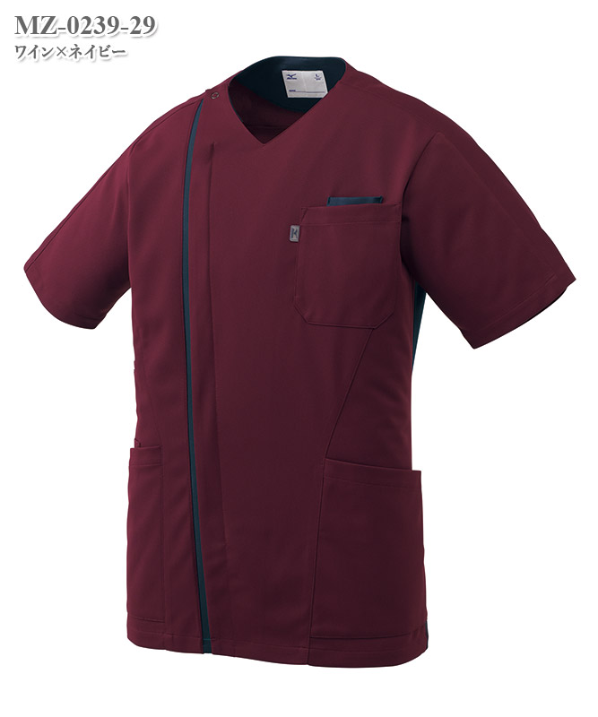 ミズノ男子ファスナースクラブ半袖[チトセ製品] MZ-0239｜THS-白衣通販